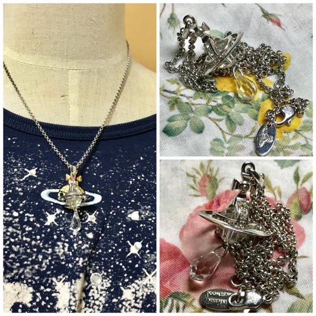 VivienneWestwood クリスタルドロップ　ネックレス　ペンダントアクセサリー