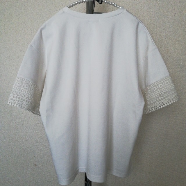 GU(ジーユー)のGU   半袖レースTシャツ レディースのトップス(Tシャツ(半袖/袖なし))の商品写真