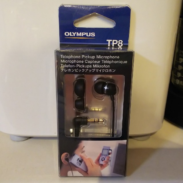 OLYMPUS(オリンパス)の

オリンパス テレフォンピックアップ通話録音用マイク（携帯電話使用可）TP8  スマホ/家電/カメラのオーディオ機器(ヘッドフォン/イヤフォン)の商品写真