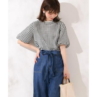 ナチュラルクチュール(natural couture)の[take様専用][美品 ]natural couture シャーリングブラウス(シャツ/ブラウス(半袖/袖なし))