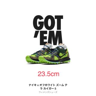 ナイキ(NIKE)のズーム テラカイガー5  off-white × NIKE 23.5cm(スニーカー)