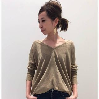 アパルトモンドゥーズィエムクラス(L'Appartement DEUXIEME CLASSE)の Linen Vネックプルオーバー◆ (ニット/セーター)