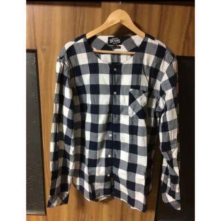 ビームス(BEAMS)の【期間限定値下げ！】BEAMS ビームス チェックシャツ ノーカラーシャツ(シャツ)