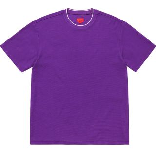 シュプリーム(Supreme)のSupreme Stripe Rib Waffle Top M Purple 紫(Tシャツ/カットソー(半袖/袖なし))