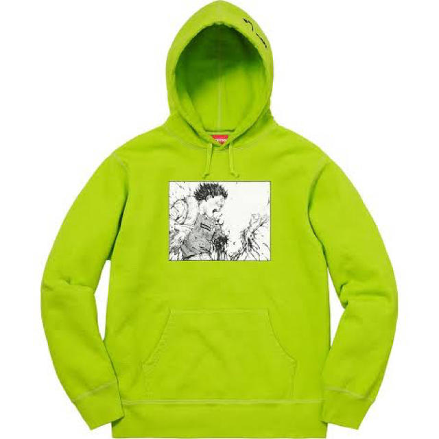 Supreme AKIRA arm hooded sweatshirt lime