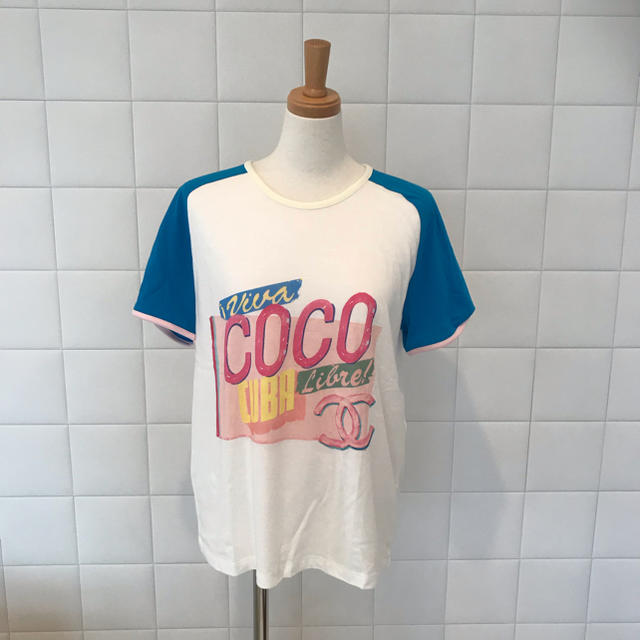 CHANEL(シャネル)のシャネル クルーズライン ココ キューバ Tシャツ ターコイズ レディースのトップス(Tシャツ(半袖/袖なし))の商品写真