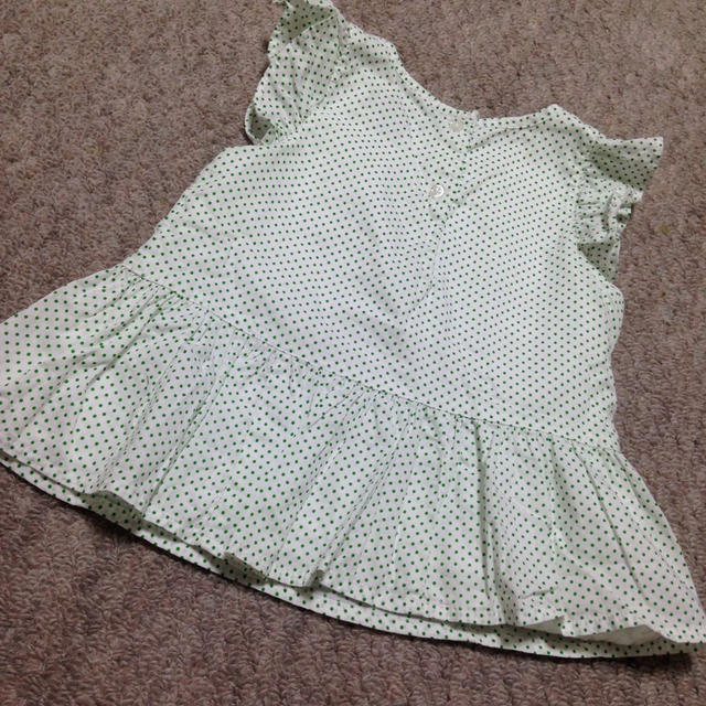 babyGAP(ベビーギャップ)のドットチュニック キッズ/ベビー/マタニティのキッズ服女の子用(90cm~)(ブラウス)の商品写真