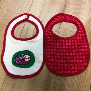 マリメッコ(marimekko)のマリメッコのスタイ 2枚セット(ベビースタイ/よだれかけ)