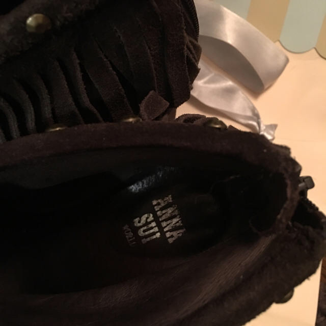 ANNA SUI(アナスイ)のショートブーツ🦋フリンジ🦋アナスイANASUI🦋23 レディースの靴/シューズ(ブーツ)の商品写真