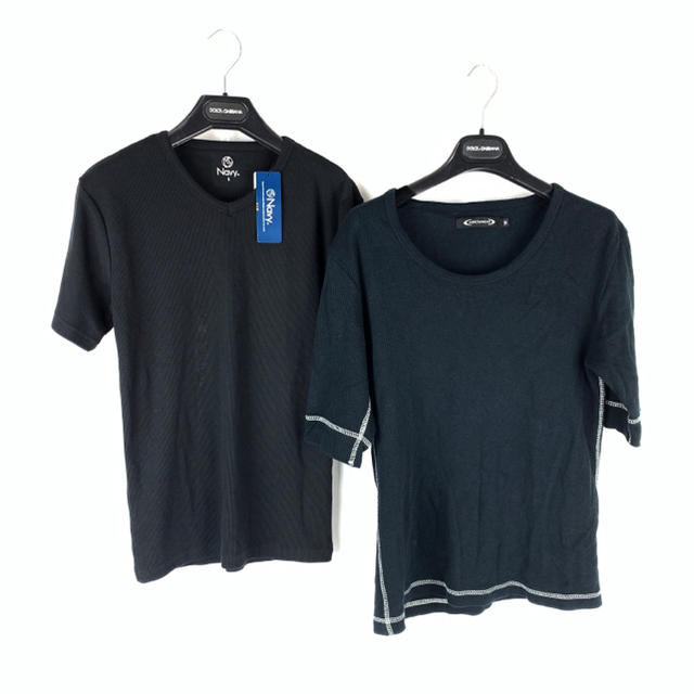 ストレッチ 伸縮 VネックTシャツ タイト S 五分袖 Tシャツ メッシュ M メンズのトップス(Tシャツ/カットソー(七分/長袖))の商品写真