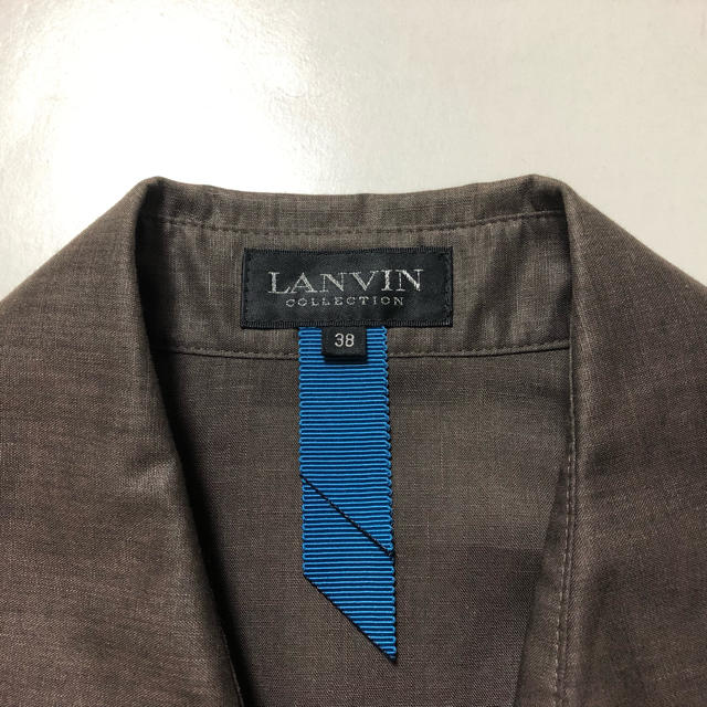 LANVIN(ランバン)のランバン ＊ LANVIN  麻混 ジャケット(38) レディースのジャケット/アウター(テーラードジャケット)の商品写真