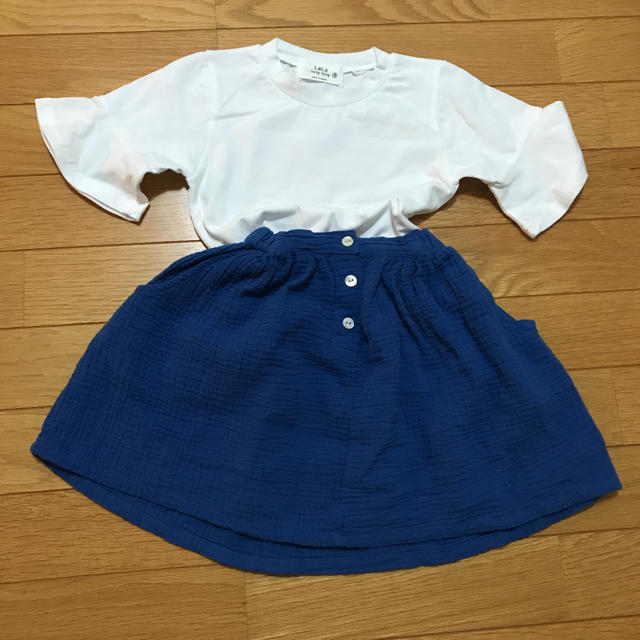 Amber(アンバー)のAmber スカート ブルー90 キッズ/ベビー/マタニティのキッズ服女の子用(90cm~)(スカート)の商品写真