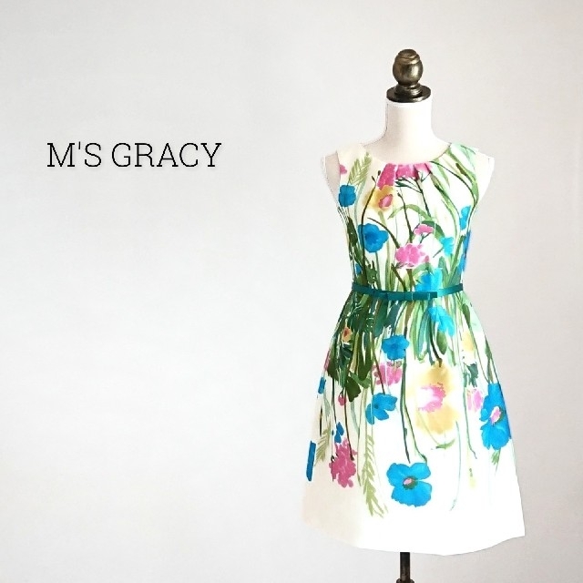 M'S GRACY エムズグレイシー ワンピース アイボリー 花柄