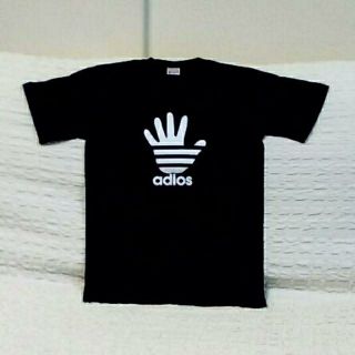 adios★おもしろジョークＴシャツ★ブラック★黒★XXＬ★コットン100％★(Tシャツ/カットソー(半袖/袖なし))