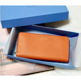 スマイソン(Smythson)の【しろ様専用】スマイソン Smythson 長財布 オレンジ(財布)