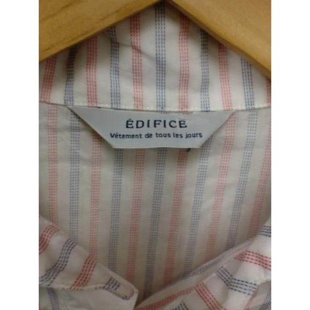 EDIFICE(エディフィス)の匿名即日発可！EDIFICEストライプ七分袖シャツエディフィス良品40 メンズのトップス(シャツ)の商品写真