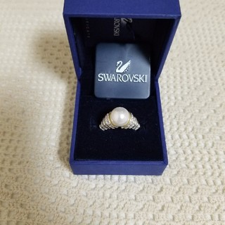 スワロフスキー(SWAROVSKI)の未使用☆SWAROVSKI ホワイトパールリング(リング(指輪))