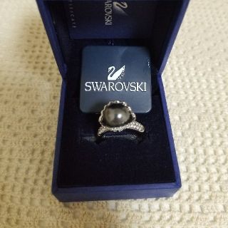 スワロフスキー(SWAROVSKI)の未使用☆SWAROVSKI ブラックパールリング(リング(指輪))