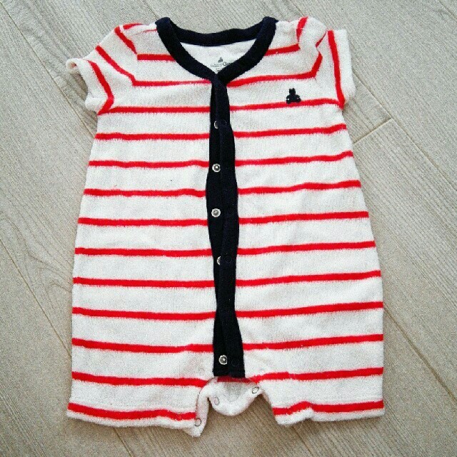 babyGAP(ベビーギャップ)の半袖ロンパース 2枚セット キッズ/ベビー/マタニティのベビー服(~85cm)(ロンパース)の商品写真