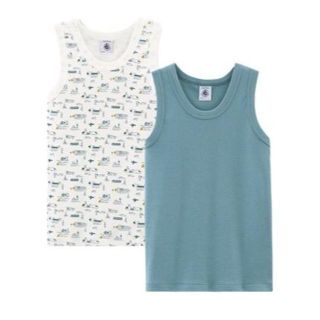 プチバトー(PETIT BATEAU)の☆SALE☆12ans プチバトー プリント＆カラータンクトップ２枚組(下着)