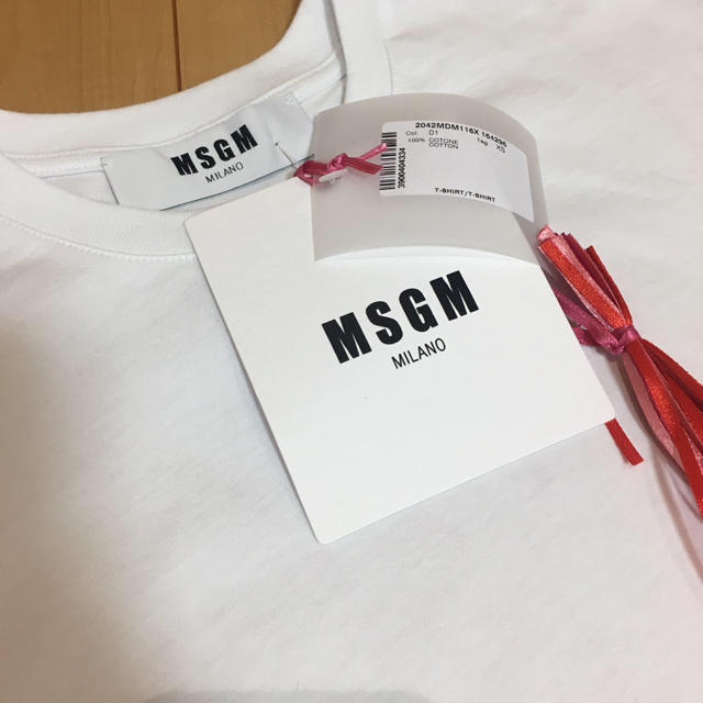 MSGM(エムエスジイエム)の新品♡未試着 MSGM 異素材ミックスデザイン Tシャツ レディースのトップス(Tシャツ(半袖/袖なし))の商品写真