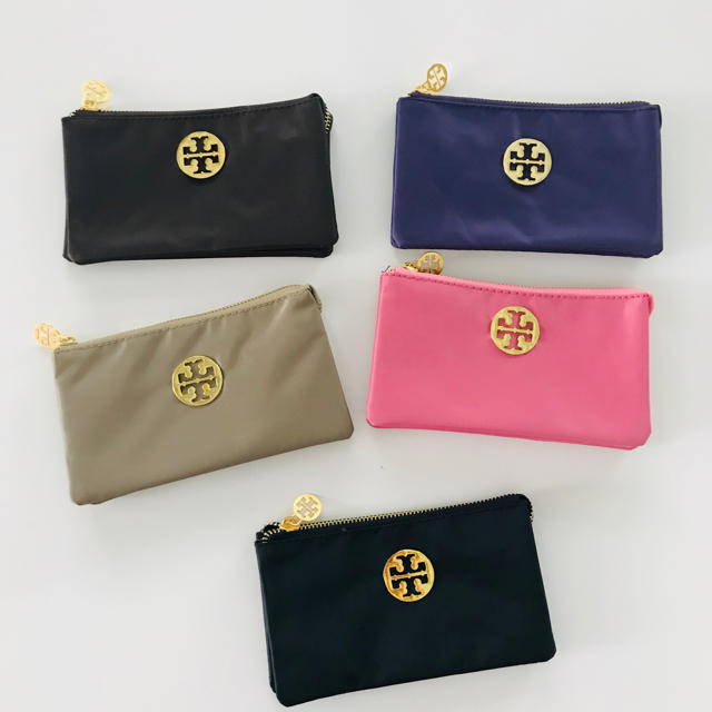 TORY BURCH トリーバーチ　ポーチ　レザー　革　革　ネイビー