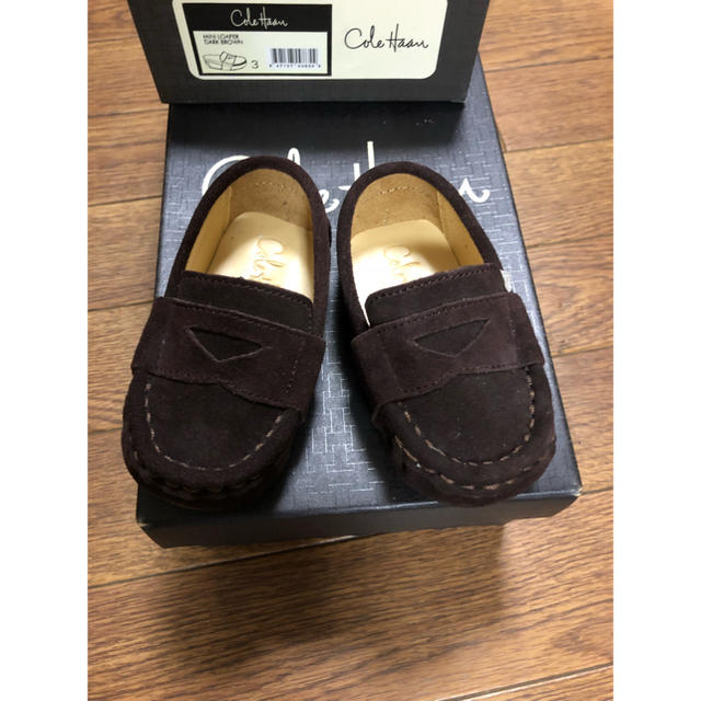 Cole Haan(コールハーン)のコールハーン ファーストシューズ 本革 ダークブラウン 新品未使用品 キッズ/ベビー/マタニティのベビー靴/シューズ(~14cm)(スニーカー)の商品写真