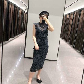 Zara Zara M ワンピース Zara 総レース レース 結婚式 二次会の通販 ラクマ