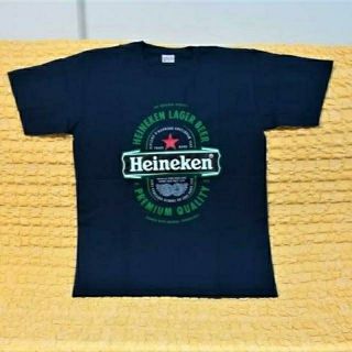 Heineken★ハイネケン★ジョークTシャツ★ネイビー★XXＬ★紺★(Tシャツ/カットソー(半袖/袖なし))