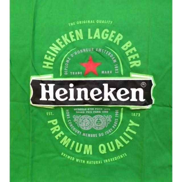 Heineken★ハイネケン★ジョークTシャツ★ビビットグリーン★XＬ★緑★ メンズのトップス(Tシャツ/カットソー(半袖/袖なし))の商品写真