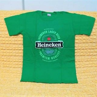 Heineken★ハイネケン★ジョークTシャツ★ビビットグリーン★XＬ★緑★(Tシャツ/カットソー(半袖/袖なし))