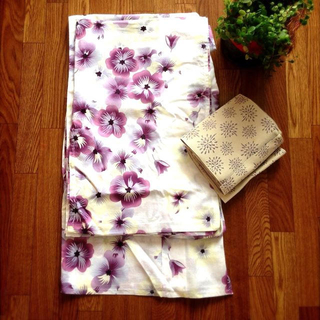 ②仕立て浴衣🎀紫花(浴衣)
