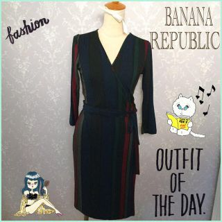 バナナリパブリック(Banana Republic)のアメリカ購入ラップドレス♡美品ワンピース(ひざ丈ワンピース)