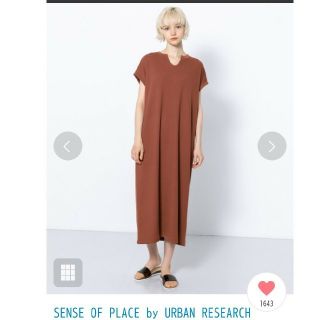 センスオブプレイスバイアーバンリサーチ(SENSE OF PLACE by URBAN RESEARCH)のアーバンリサーチ 新品 ワッフルロングワンピース ユニクロ マウジー GU(ロングワンピース/マキシワンピース)