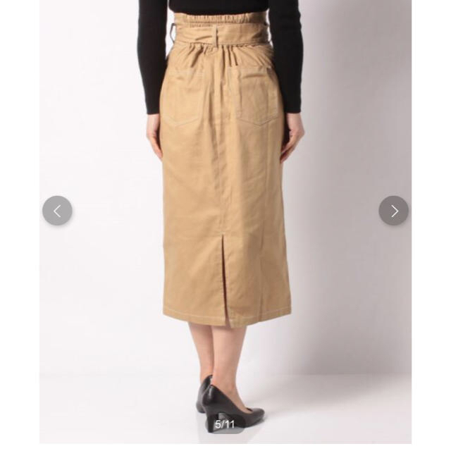 natural couture(ナチュラルクチュール)の配色ステッチ釦タイトスカート レディースのスカート(ロングスカート)の商品写真