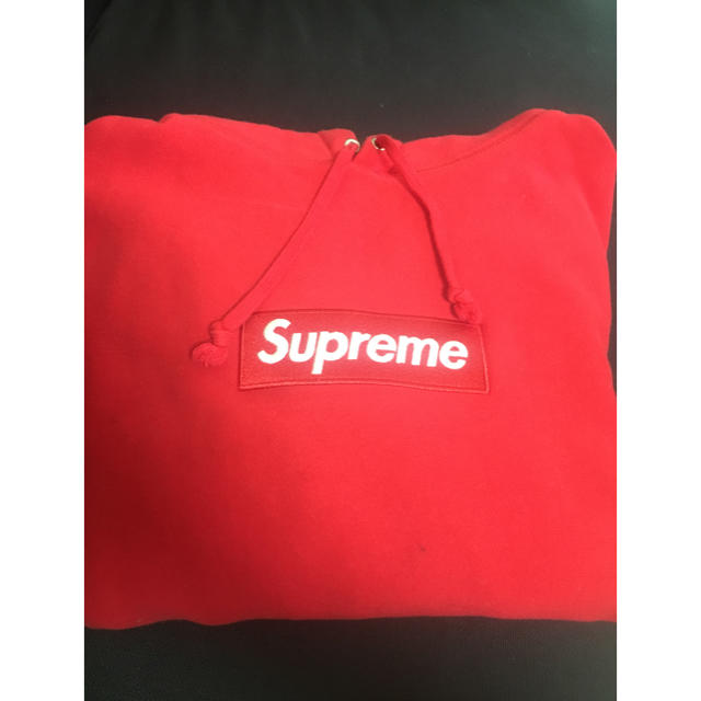 16aw supreme box logo pullover red Mサイズトップス