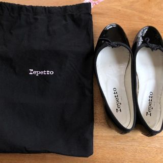 レペット(repetto)のレペット エナメルバレエシューズ サイズ36 黒(バレエシューズ)