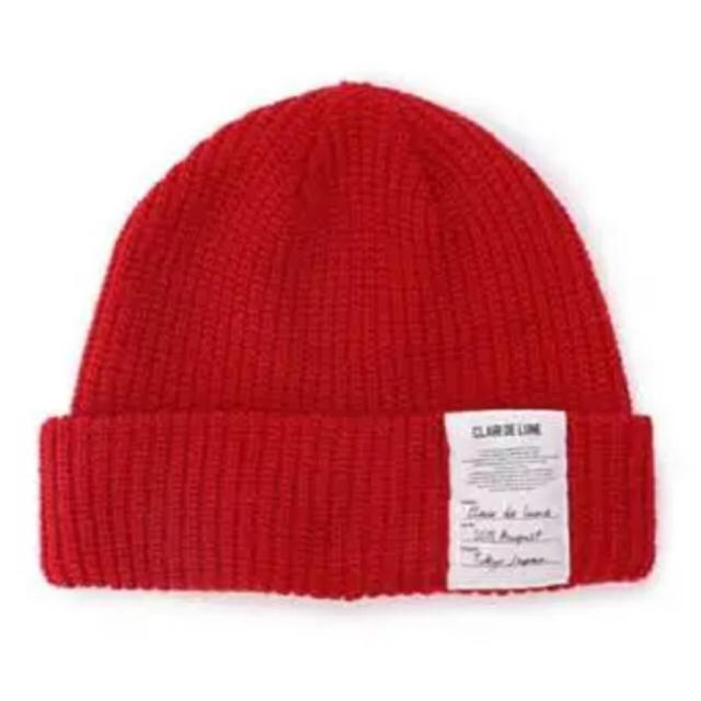 登坂広臣着 CLAIR DE LUNE クレルナ Beanie ニット CAP赤 - 帽子 登坂広臣着 CLAIR DE LUNE クレルナ Beanie ニット CAP赤 - 帽子