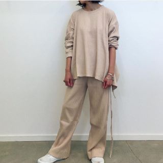 ビューティアンドユースユナイテッドアローズ(BEAUTY&YOUTH UNITED ARROWS)のbaserange  ベースレンジ リブパンツ xs 新品未使用(カジュアルパンツ)