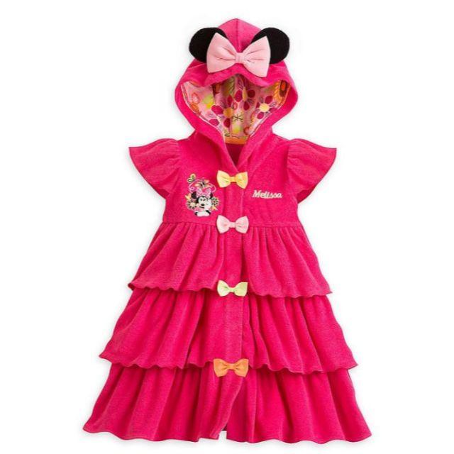 Disney(ディズニー)のミニーマウス パーカー ワンピース 90cm 水着の上に羽織るもの キッズ/ベビー/マタニティのキッズ服女の子用(90cm~)(その他)の商品写真