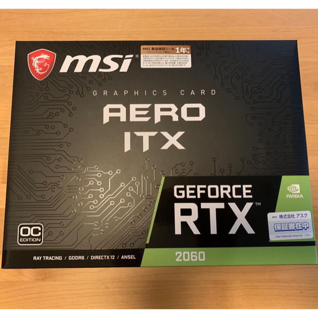 ★新品★ MSI GeForceRTX 2060 AERO ITX 6G OCPC/タブレット
