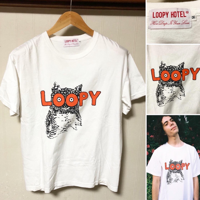 ART VINTAGE(アートヴィンテージ)のLOOPY HOTEL ルーピー ホテル WISM EX フクロウ Tシャツ メンズのトップス(Tシャツ/カットソー(半袖/袖なし))の商品写真
