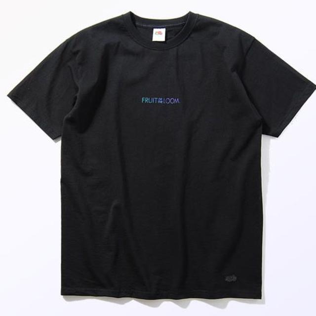 Ron Herman(ロンハーマン)のFruit Of The Loom グラデーション ロゴTシャツ 黒L メンズのトップス(Tシャツ/カットソー(半袖/袖なし))の商品写真