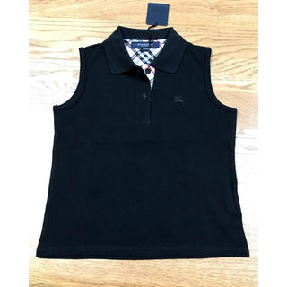 バーバリー(BURBERRY)の新品 バーバリー ノースリーブポロシャツ黒110  (Tシャツ/カットソー)