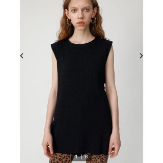 マウジー(moussy)のBACK DRAPE RIB タンクトップ(タンクトップ)