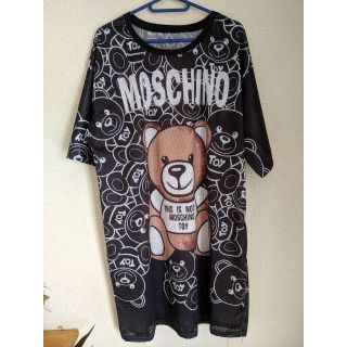 モスキーノ(MOSCHINO)のくまＴシャツ ワンピース モスキーノ風 メッシュ素材(Tシャツ(半袖/袖なし))