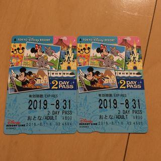 ディズニー(Disney)のディズニーリゾートライン2dayパス(遊園地/テーマパーク)