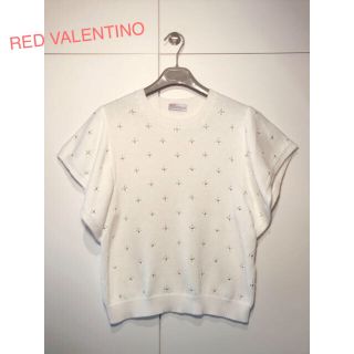 レッドヴァレンティノ(RED VALENTINO)のレッド ヴァレンティノ RED VALENTINO スタッズ 半袖 ニット (ニット/セーター)