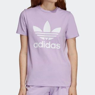 アディダス(adidas)のM【新品/即日発送OK】adidas オリジナルス レディース Tシャツ 紫(Tシャツ(半袖/袖なし))