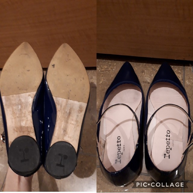 IENA(イエナ)の美品♡ Repetto  アンクルストラップ ネイビー 38 レディースの靴/シューズ(バレエシューズ)の商品写真